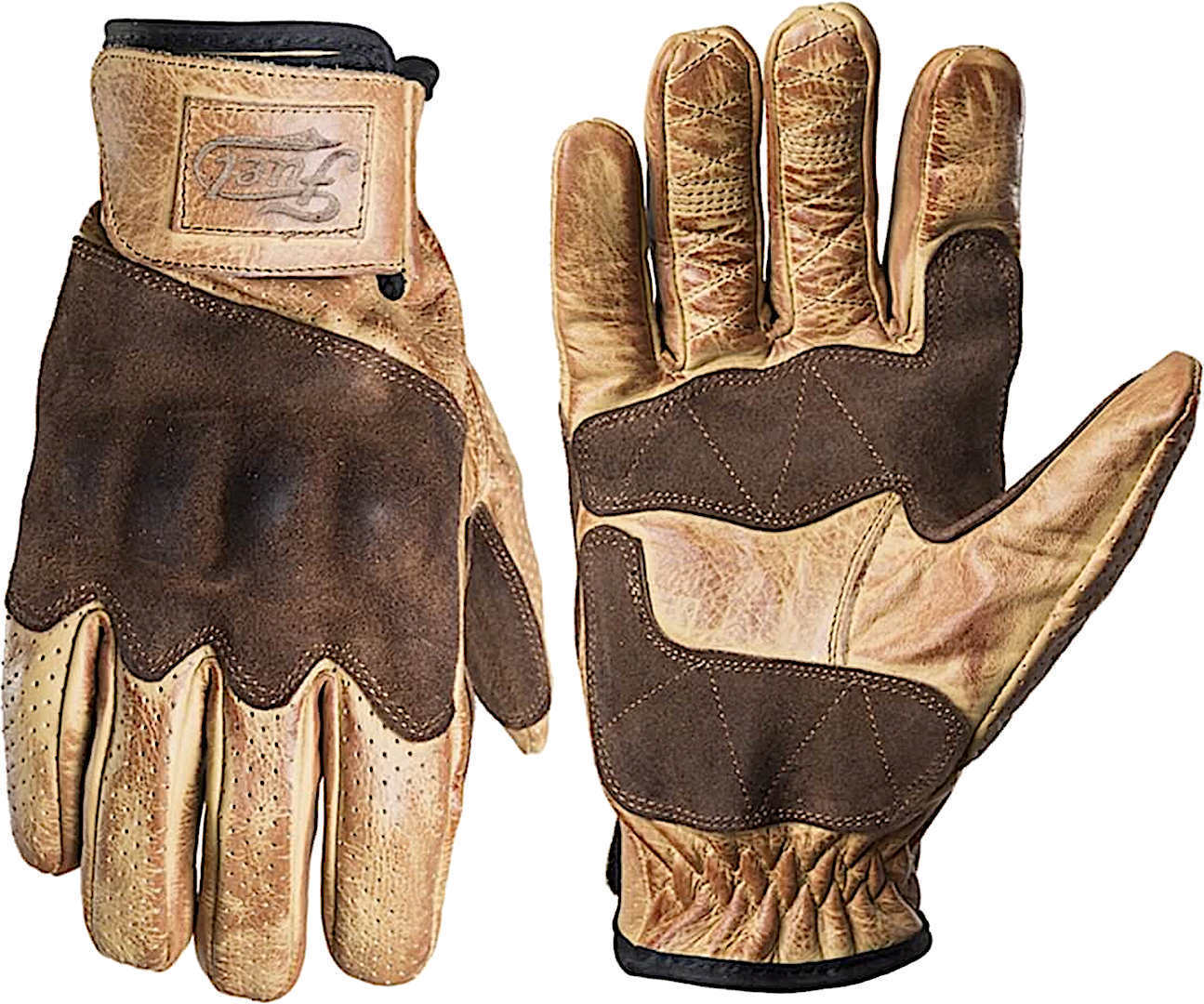 Fuel Rodeo Perforierte Guantes de motocicleta - Beige (3XL)