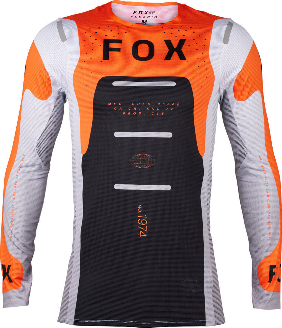 Fox Flexair Magnetic Maillot de motocross - Negro Blanco Naranja (2XL)