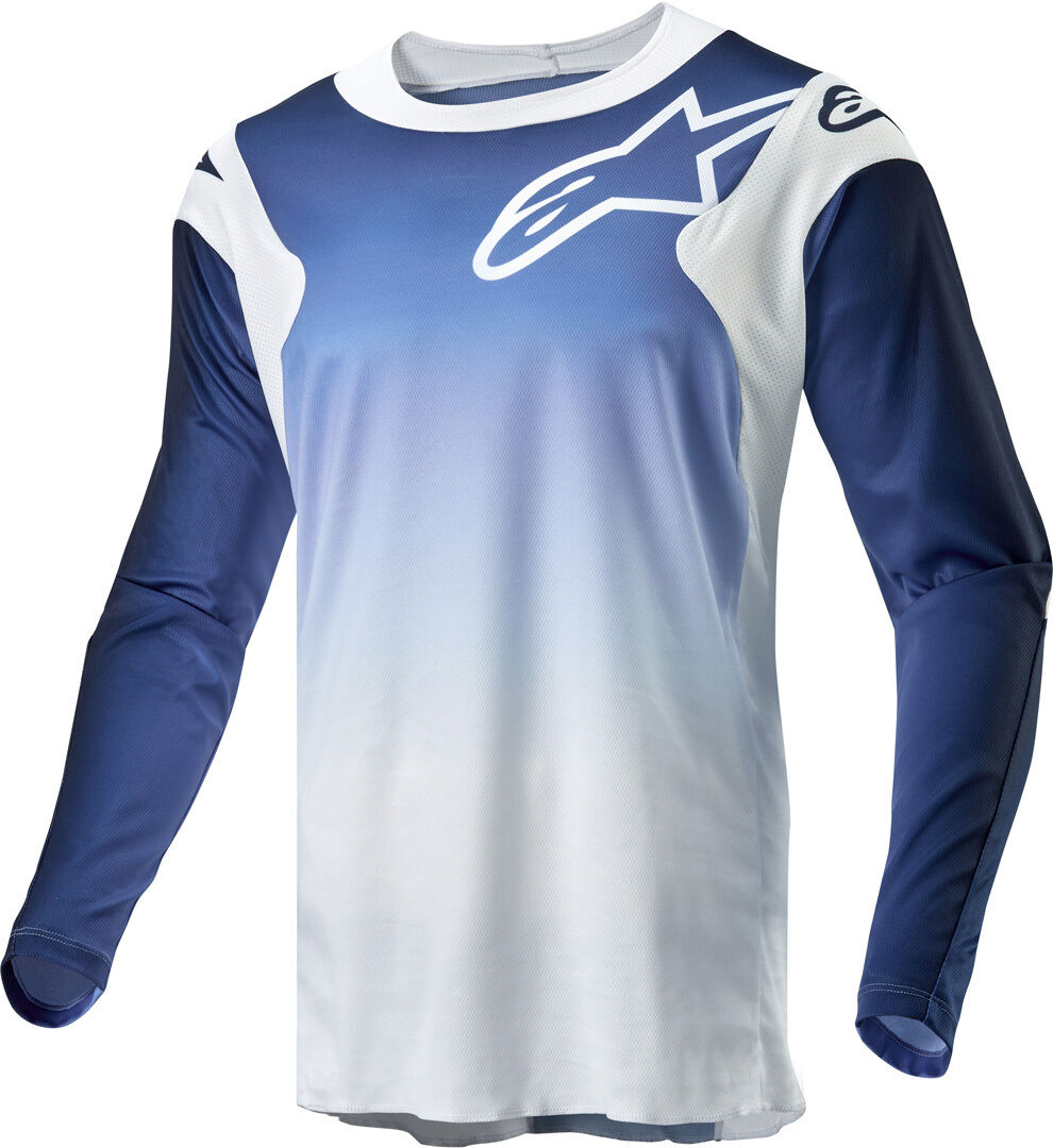 Alpinestars Racer Hoen Maillot de motocross - Blanco Azul (S)