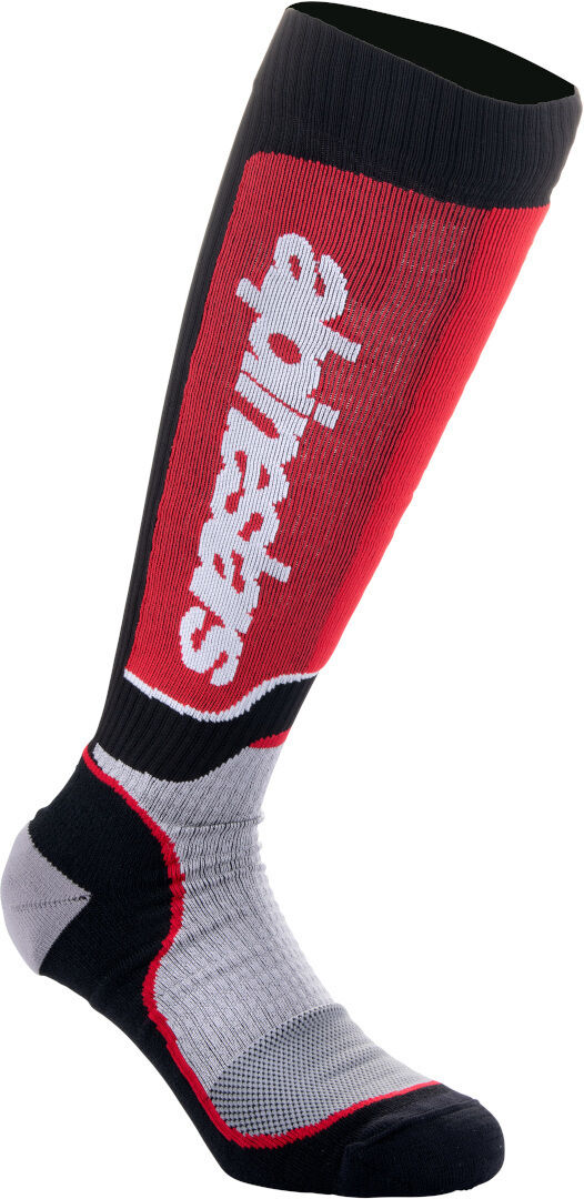 Alpinestars Plus Calcetines de motocross - Negro Rojo (M)