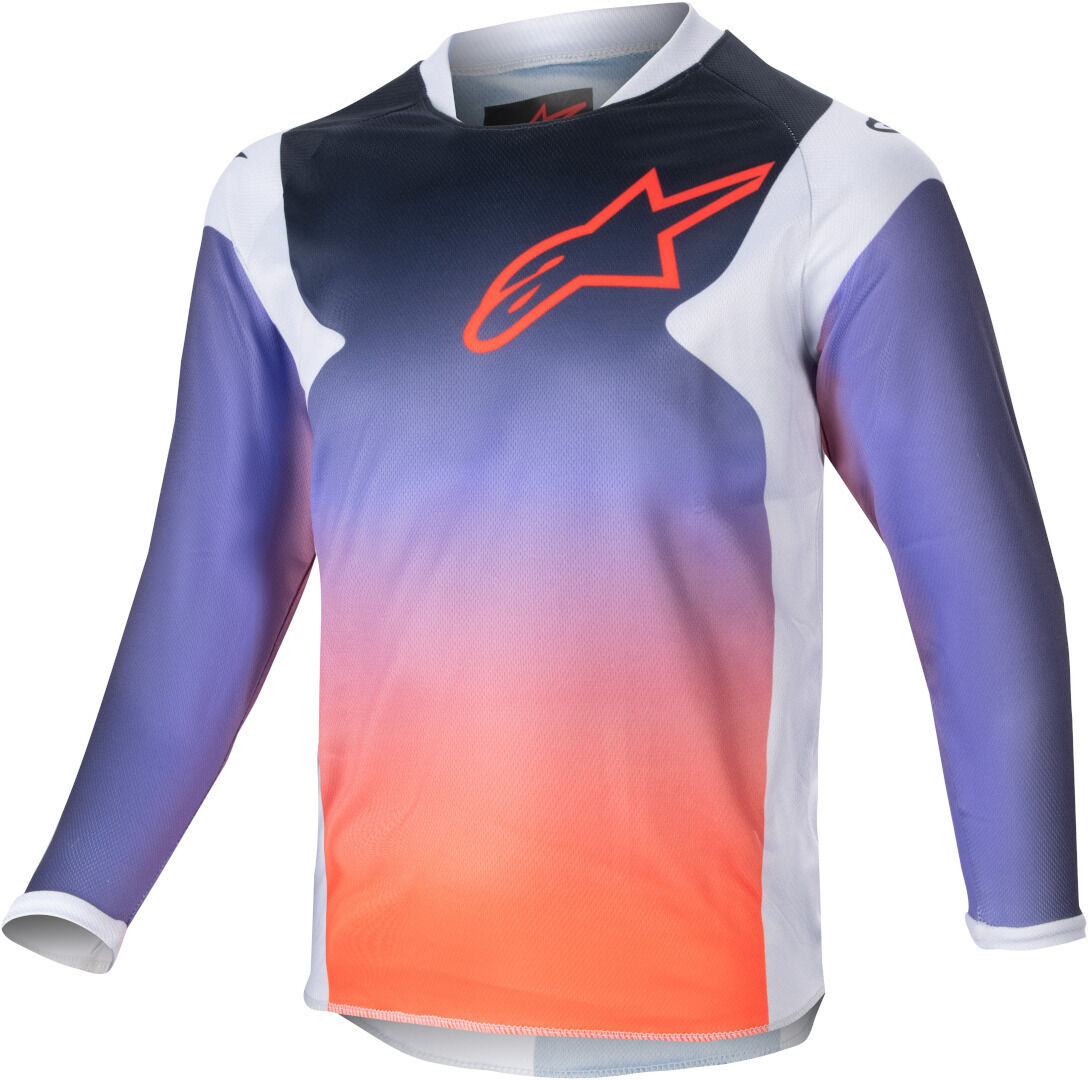 Alpinestars Racer Hoen Maillot de motocross para niños - Blanco Rojo Azul (XS)