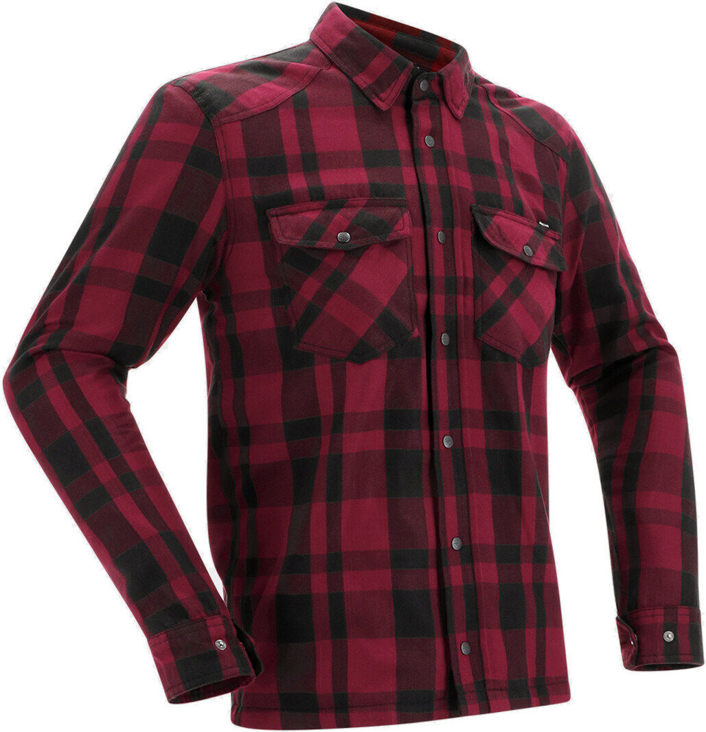 Richa Forest Camisa de moto - Negro Rojo (2XL)
