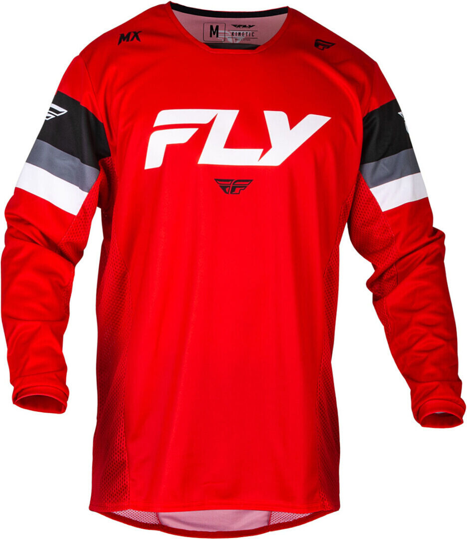 FLY Racing Kinetic Prix 2024 Maillot de motocross - Blanco Rojo (S)