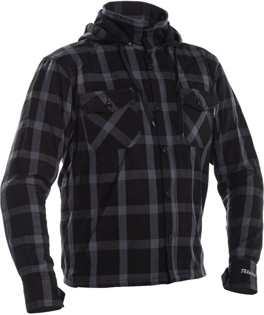 Richa Lumber Chaqueta textil de moto - Negro Gris (3XL)