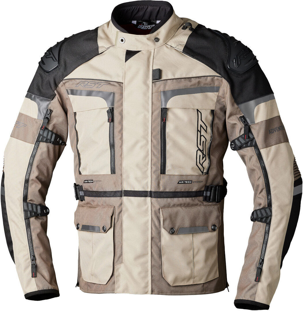 RST Pro Series Adventure-Xtreme Chaqueta textil de moto - Negro Beige (M)