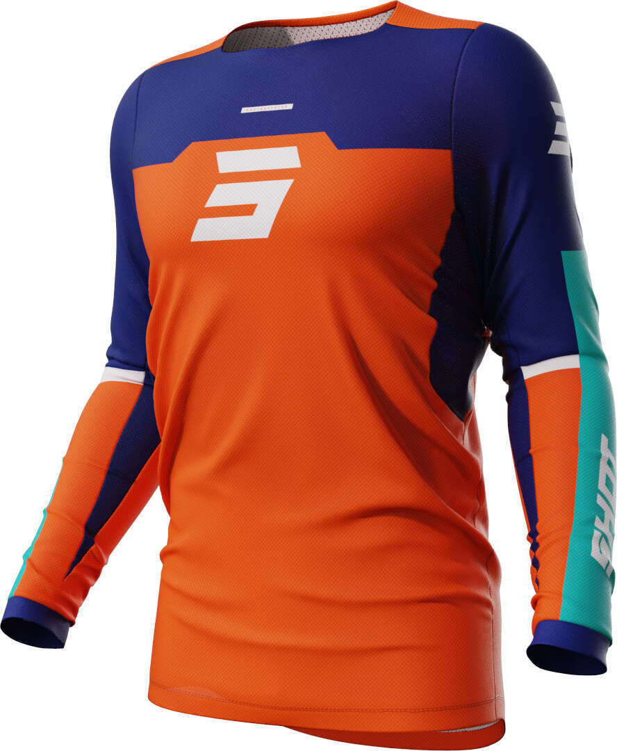 Shot Contact Iron Maillot de motocross - Azul Naranja (XS)