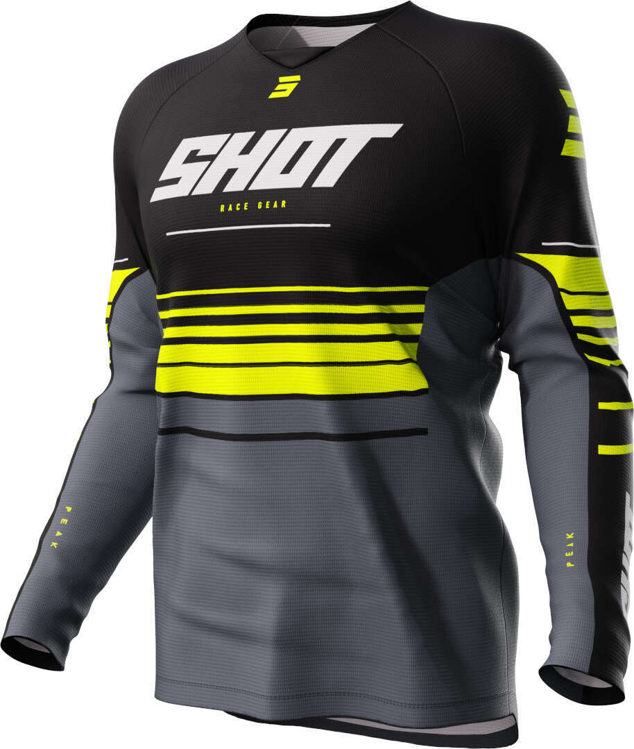 Shot Draw Kid Peak Maillot de motocross - Gris Amarillo (XS)