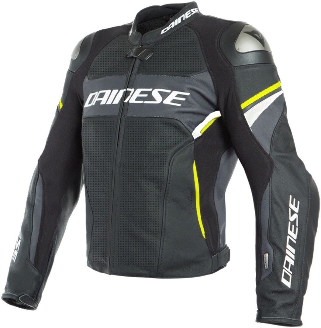 Dainese Racing 3 D-Air® Airbag Chaqueta de cuero moto perforada