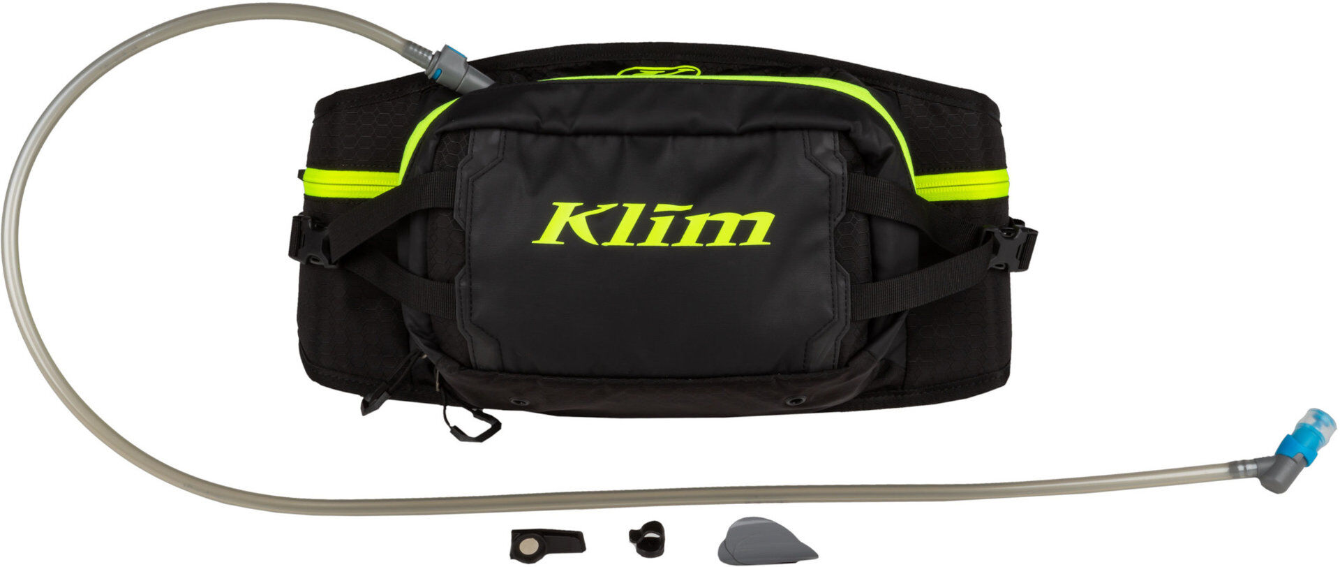 Klim XS Aqua Pak Bolsa de cintura + 2L de hidratación de la vejiga - Negro (un tamaño)