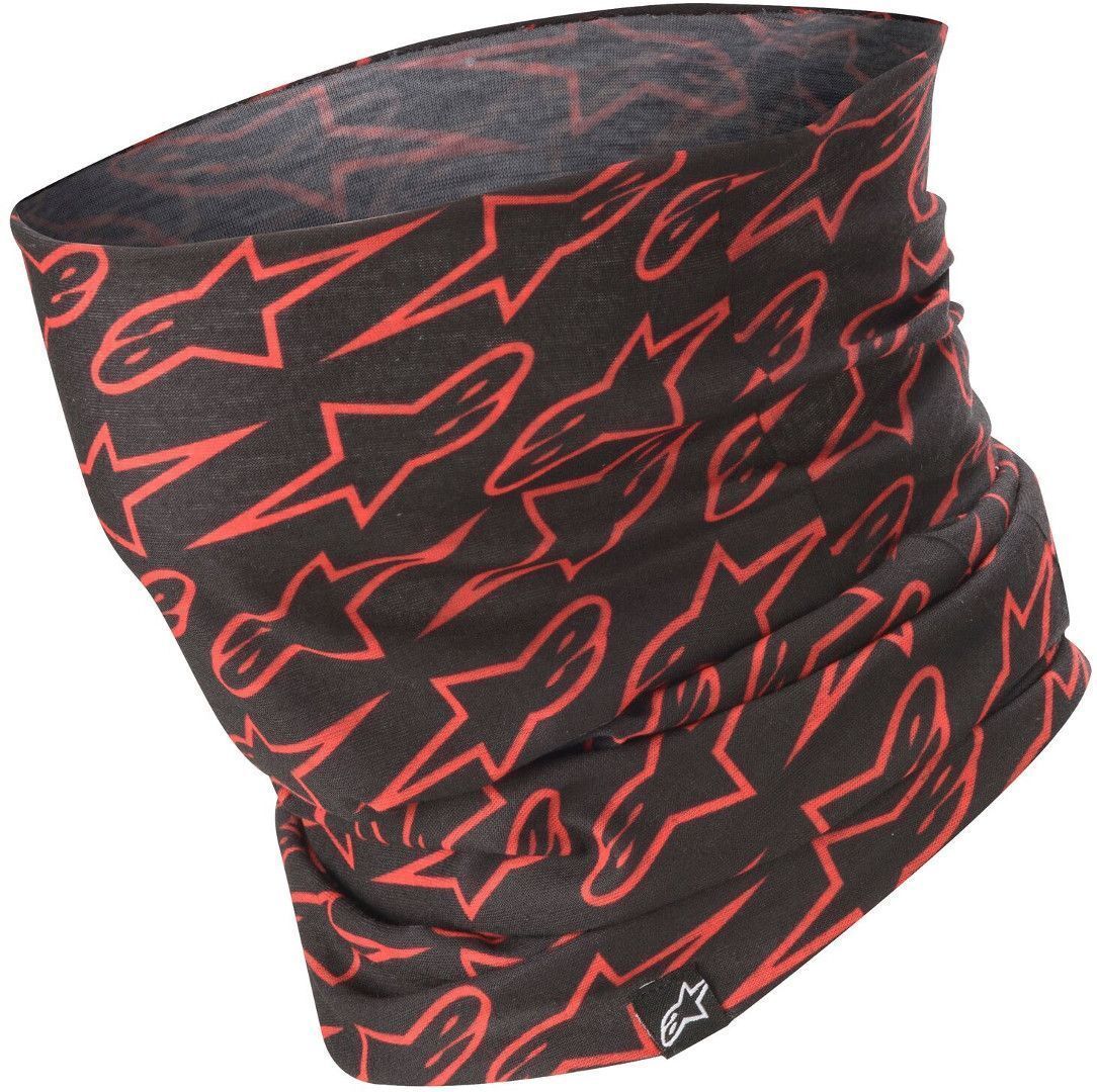 Alpinestars Astars Cuello tubo - Negro Rojo (un tamaño)