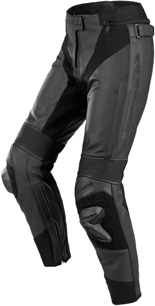 Spidi RR Pro 2 Señoras Pantalones de Cuero de Motocicleta - Negro (40)