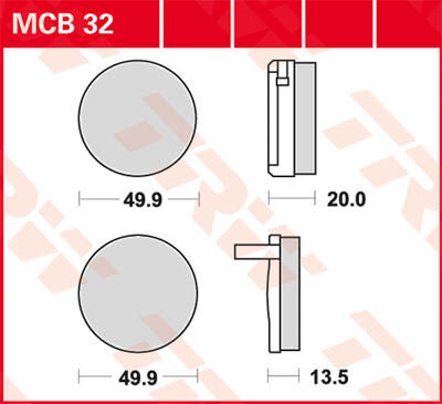 TRW Lucas Forro de freno MCB32 -