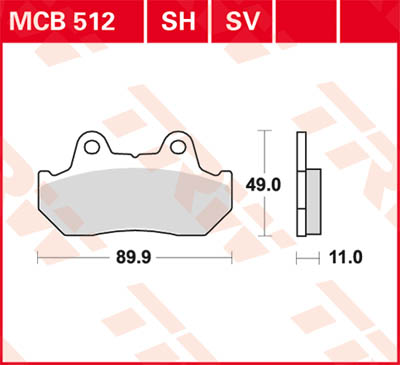 TRW Lucas Forro de freno MCB512 -