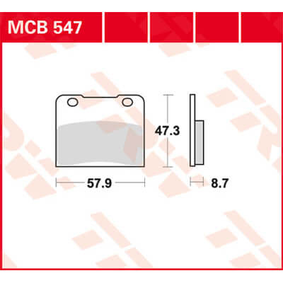 TRW Lucas Forro de freno MCB547 -