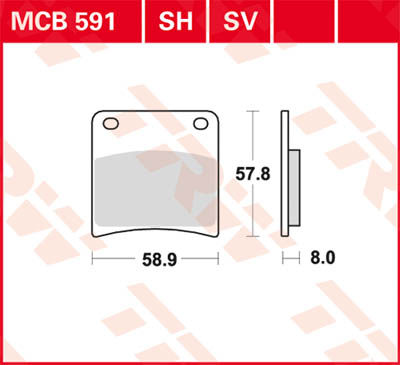 TRW Lucas Almohadilla de freno MCB591 -