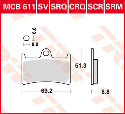 TRW Lucas Forro de freno MCB611 -