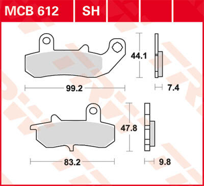 TRW Lucas Forro de freno MCB612 -