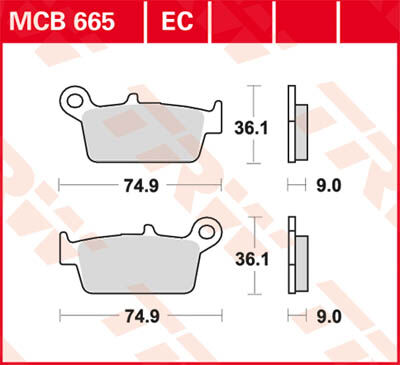 TRW Lucas Forro de freno MCB665 -