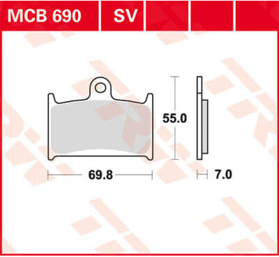 TRW Lucas Almohadilla de freno MCB690 -