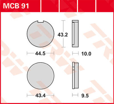 TRW Lucas Forro de freno MCB91 -