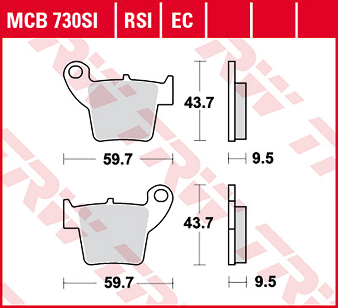 TRW Lucas pastilla de freno MCB730SI Sinter Offroad -