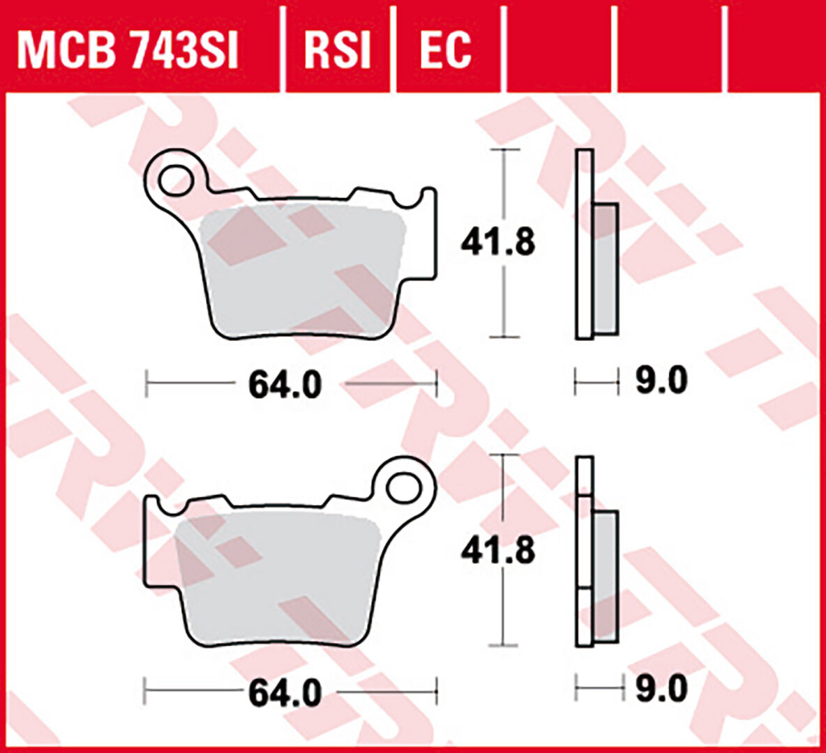 TRW Lucas pastilla de freno MCB743SI Sinter Offroad -