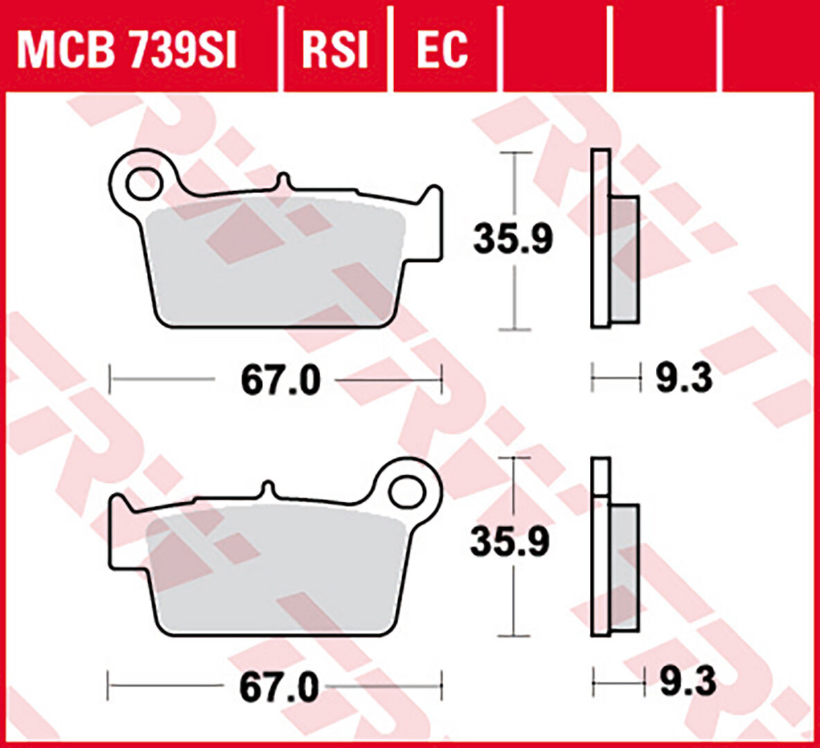 TRW Lucas pastilla de freno MCB739SI Sinter Offroad -