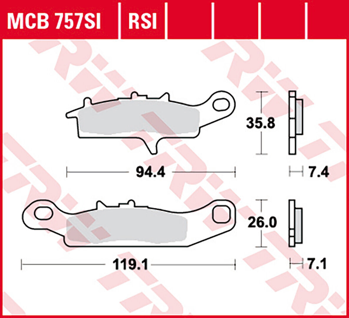 TRW Lucas pastilla de freno MCB757SI Sinter Offroad -