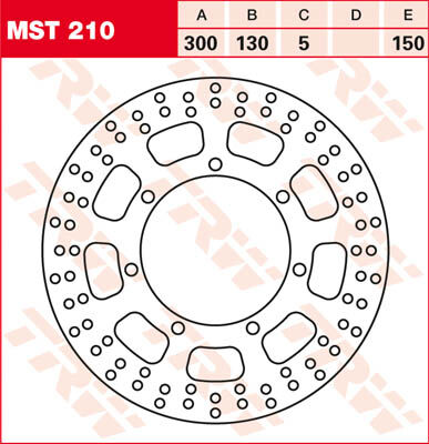 TRW Lucas Disco de freno MST210, rígido -