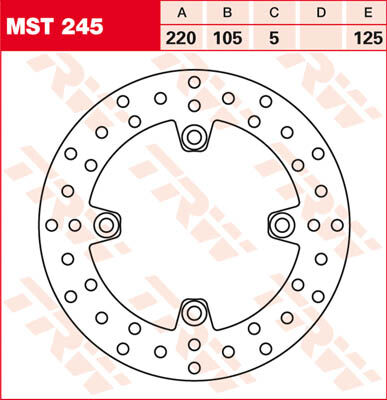 TRW Lucas Disco de freno MST245, rígido -