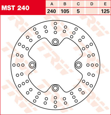 TRW Lucas Disco de freno MST240, rígido -