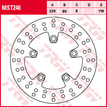 TRW Lucas Disco de freno MST246, rígido -