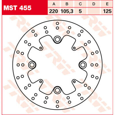 TRW Lucas Disco de freno MST455, rígido -