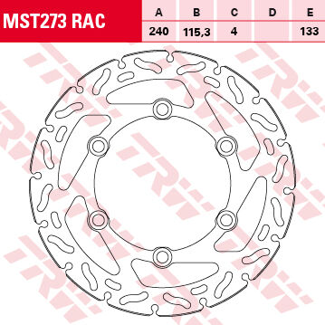 TRW Lucas Disco de freno MST273RAC, rígido -