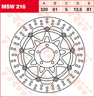 TRW Lucas Disco de freno MSW216, flotante -