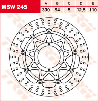 TRW Lucas Disco de freno MSW245, flotante -