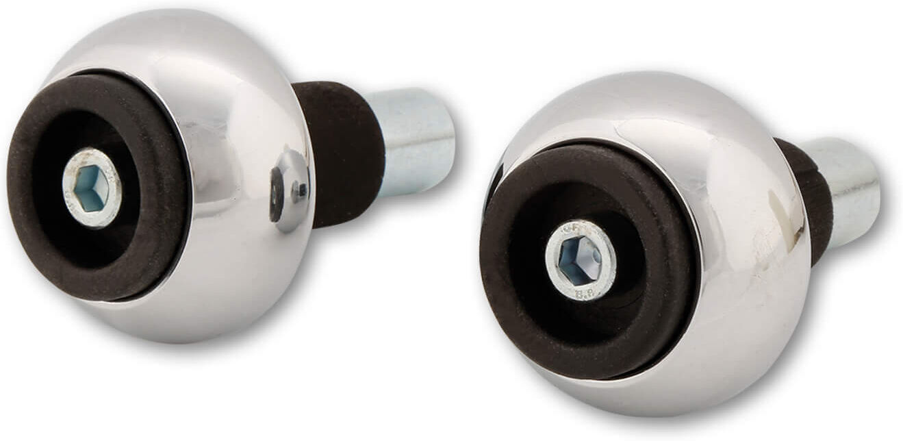 LSL CRASH BALLS CLASSIC Bar End Weights, Ø 18 mm, acero - Plata