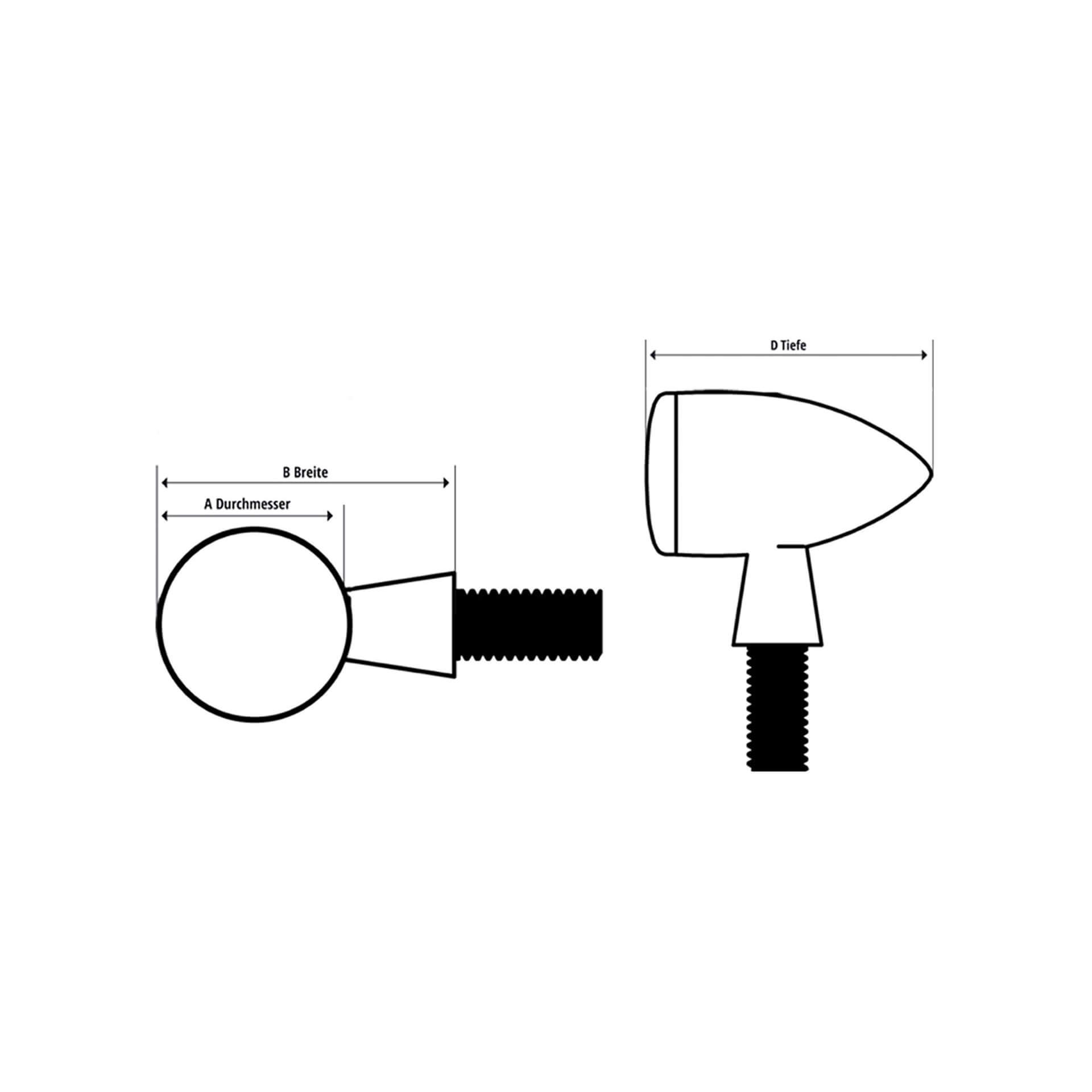 HIGHSIDER APOLLO CLASSIC LED señal de giro / luz de posición - Plata