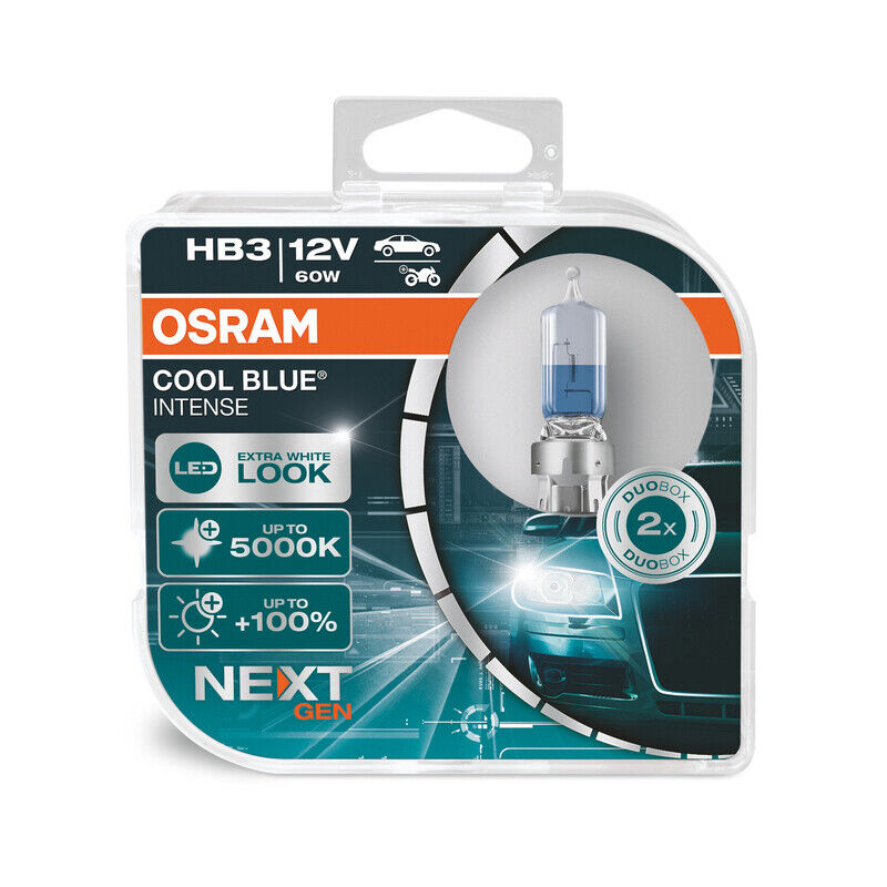 OSRAM Bombilla Cool Blue Intense HB3 12V/60W - X2 - transparent