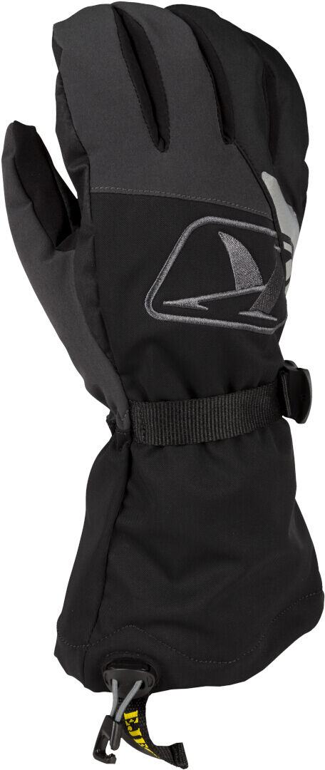 Klim ate Gauntlet Guantes para motos de nieve - Negro Gris (XL)