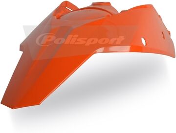 POLISPORT Guardabarros trasero + placas laterales naranjas KTM -