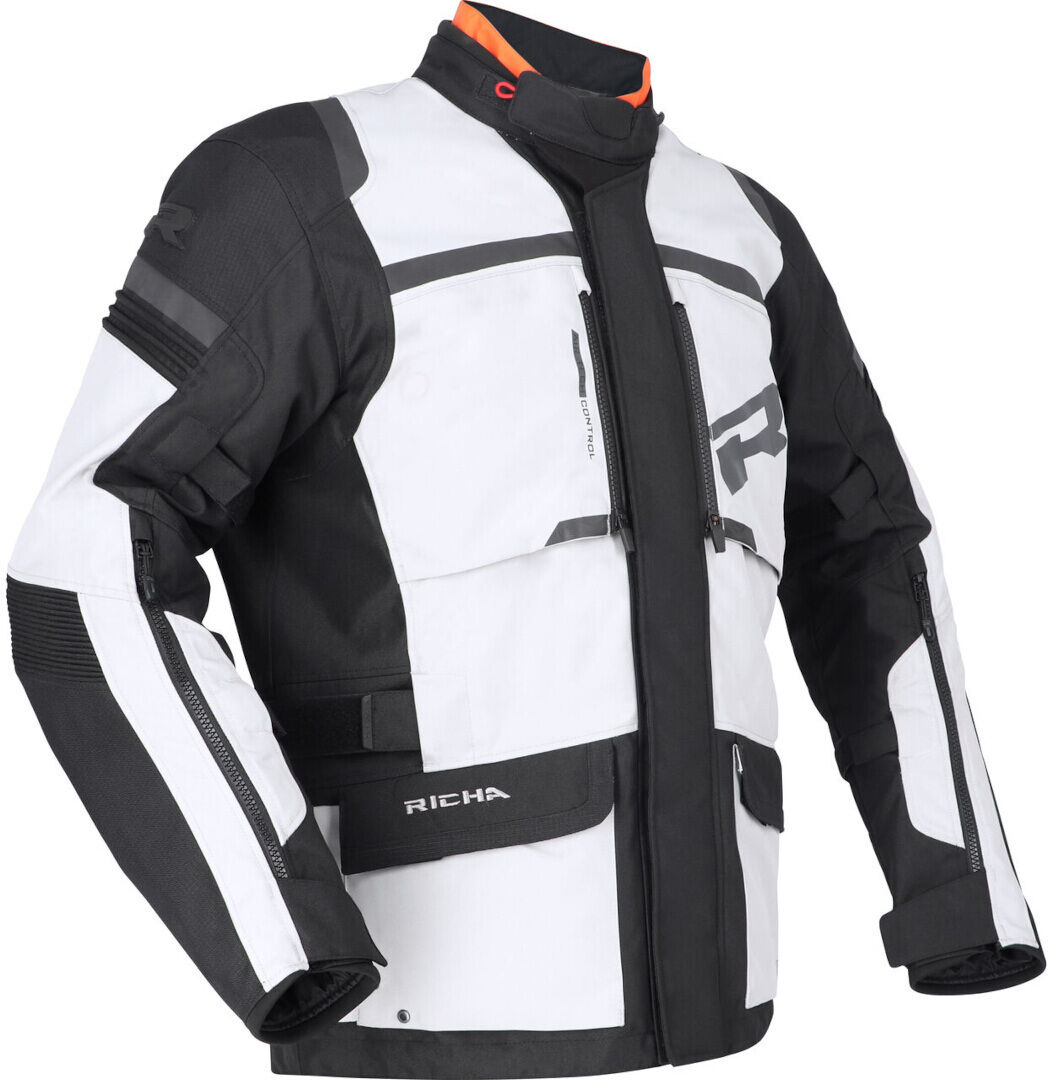 Richa Brutus Gore-Tex chaqueta textil impermeable para motocicletas - Negro Gris (M)