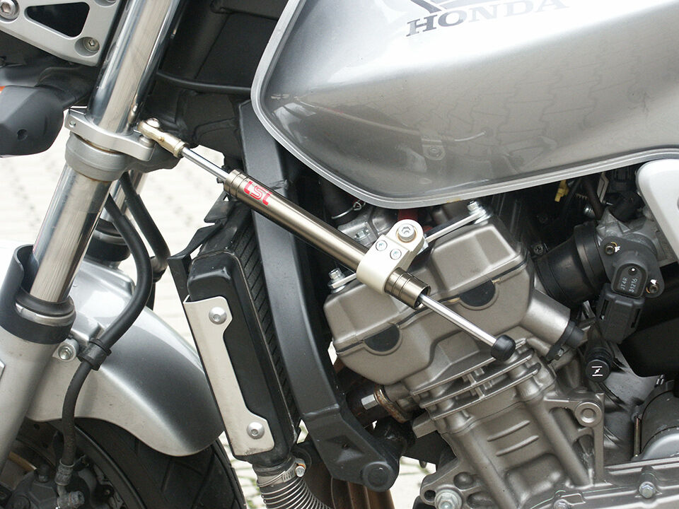 LSL Kit de amortiguadores de dirección, Honda Hornet 900, titanio - Plata