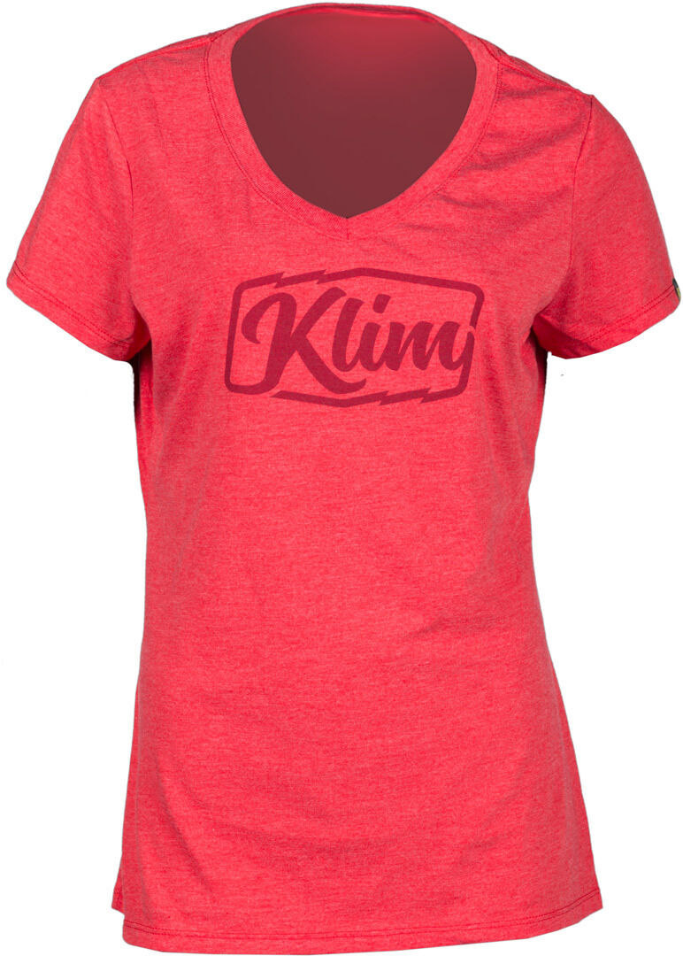 Klim Script Camiseta de las señoras - Rojo (2XL)