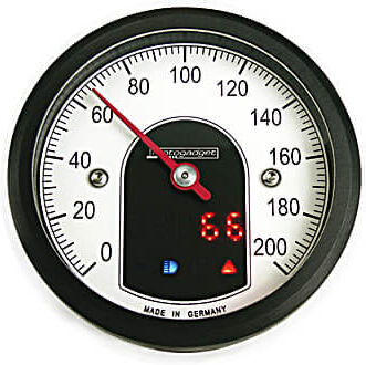 motogadget Analog speedo motoscope pequeño, negro - Negro