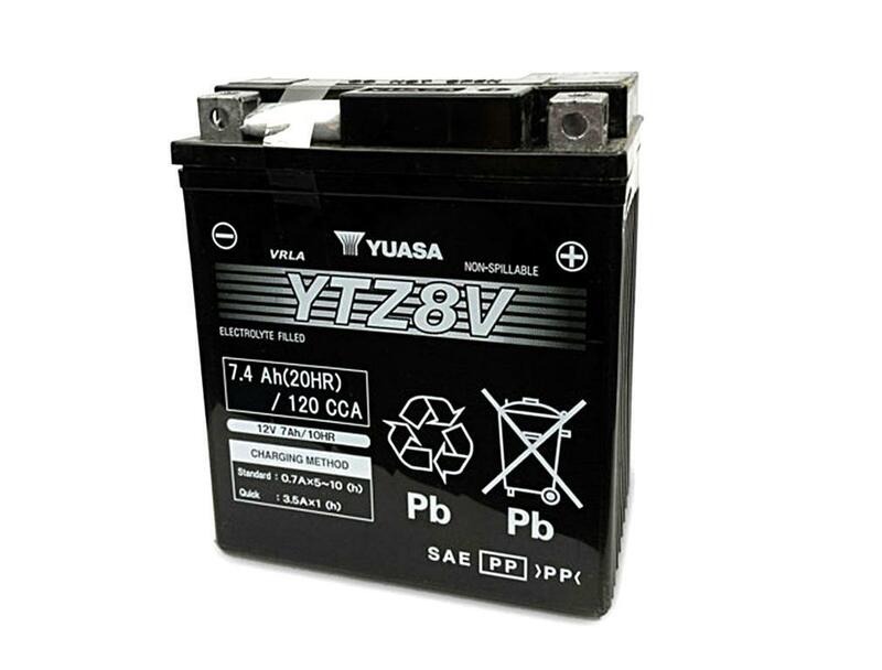 YUASA Batería   W/C sin mantenimiento activada de fábrica - YTZ8V Batería AGM de alto rendimiento libre de mantenimiento -