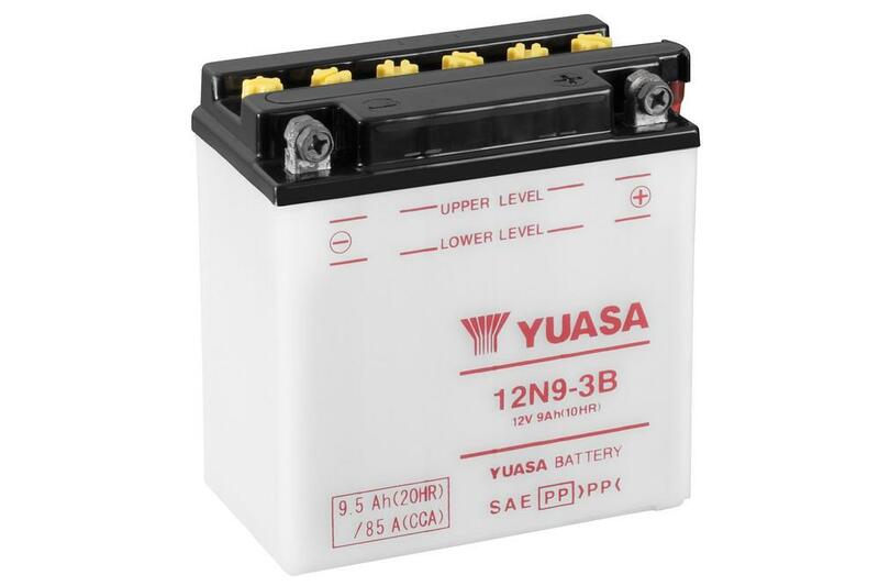 YUASA Batería  Convencional Sin Acid Pack - 12N9-3B Batería sin paquete ácido -  (135 mm)