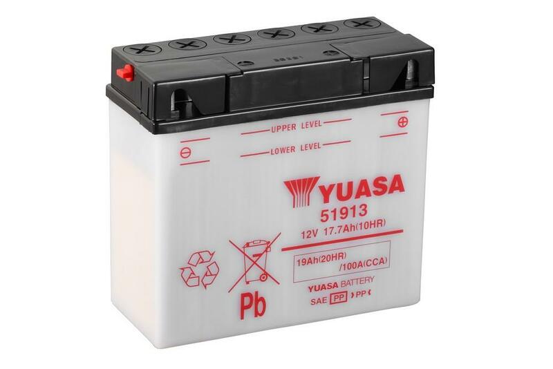 YUASA Batería  Convencional Sin Acid Pack - 51913 Batería sin paquete ácido -