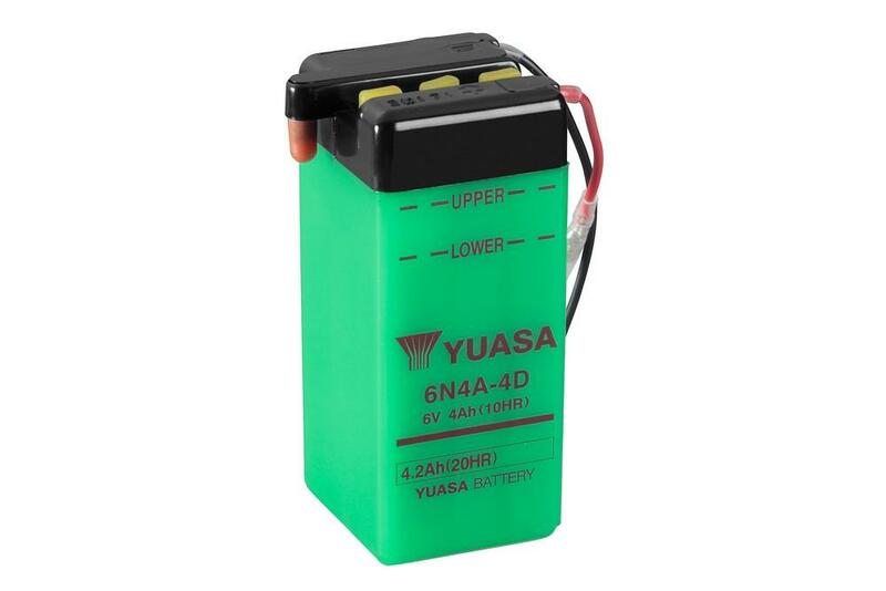YUASA Batería  Convencional Sin Acid Pack - 6N4A-4D Batería sin paquete ácido -