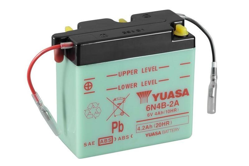 YUASA Batería  Convencional Sin Acid Pack - 6N4B-2A Batería sin paquete ácido -